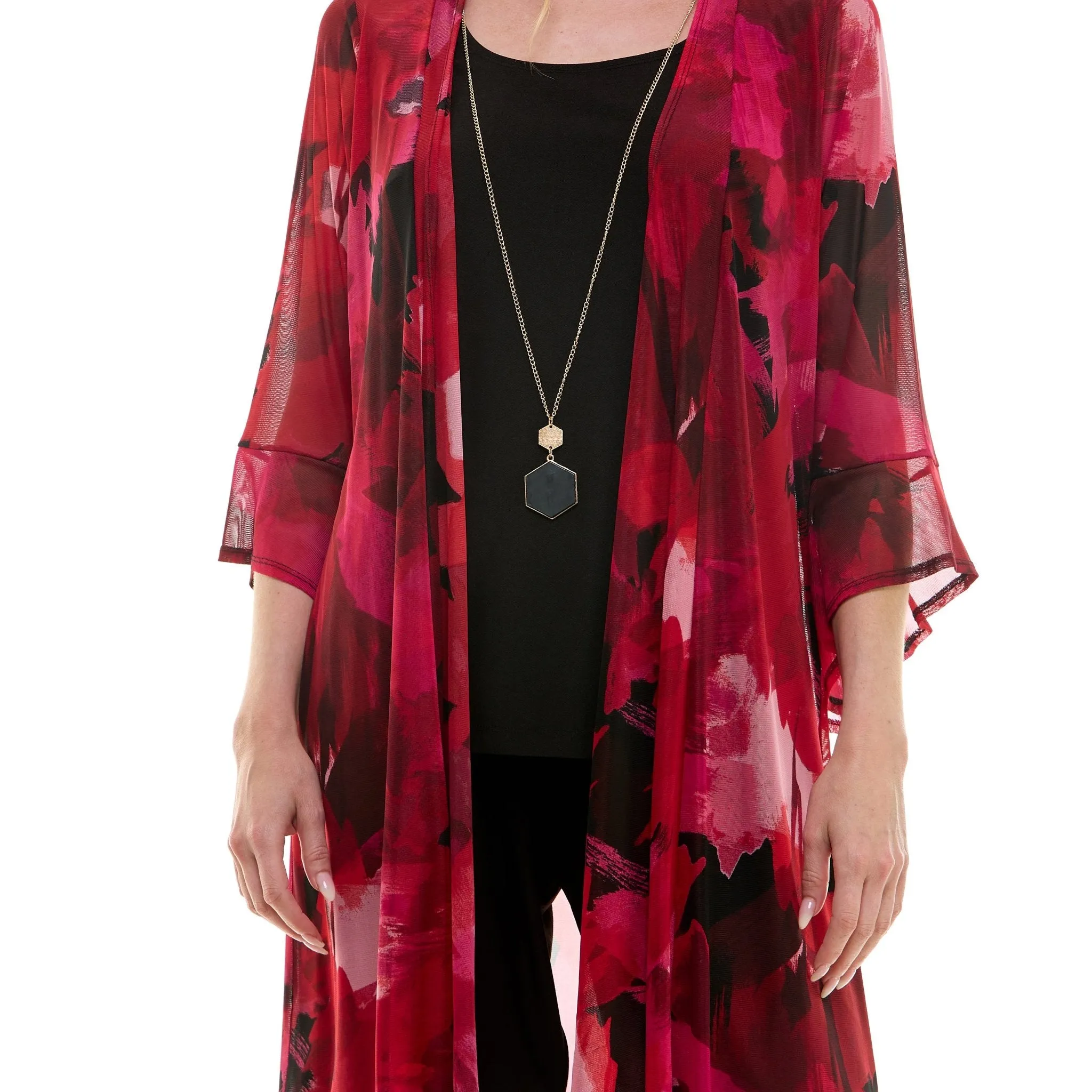 Black & Red Pantset With Necklace sold by Dress Barn product image thumbnail 2