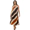Diagonal Print Sleeveless Midi Dress - Plus sold by Dress Barn