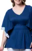 Sarah Lace Trim Top - Plus sold by Dress Barn
