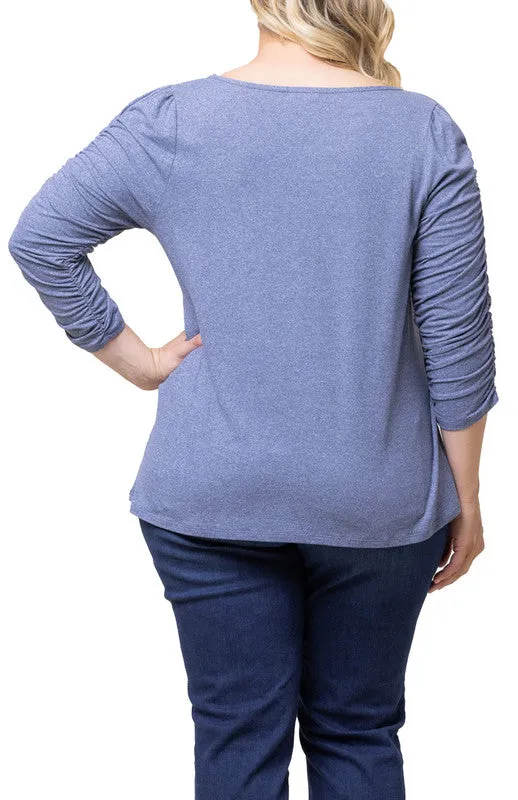 Reverie Ruched Top - Plus sold by Dress Barn product image thumbnail 3