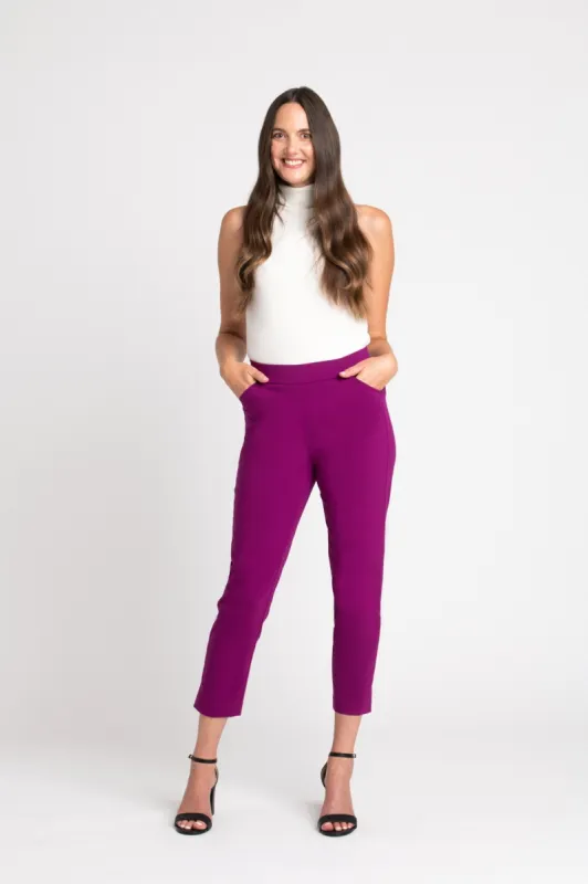 Roz & Ali Superstretch Magenta Pull On Ankle Pants sold by Dress Barn