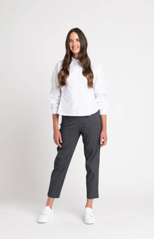Roz & Ali Millennium Black Grid Pull On Ankle Pants sold by Dress Barn