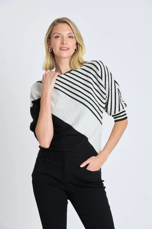 Striped Color Block Dolman Sweater sold by Dress Barn