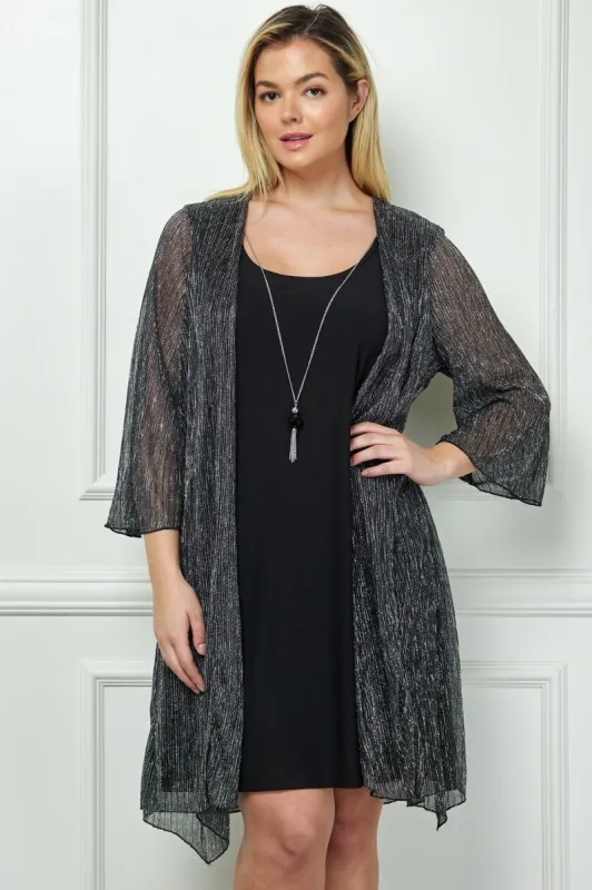 Striped Jacket Tank Dress with Detachable Necklace - Plus sold by Dress Barn