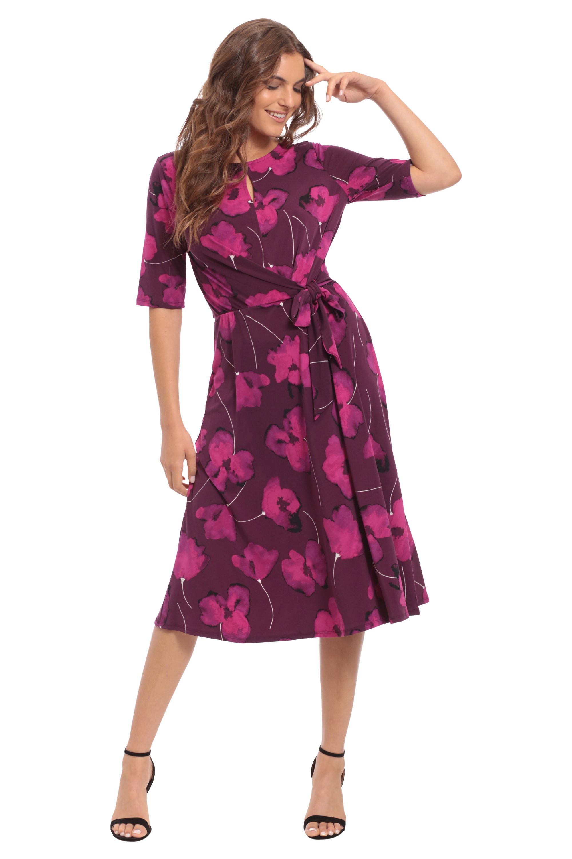 Side Tie Fit & Flare Dress sold by Dress Barn