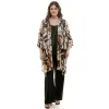 Black & Brown Pantset With Necklace - Plus sold by Dress Barn