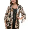 Black & Brown Pantset With Necklace - Plus sold by Dress Barn