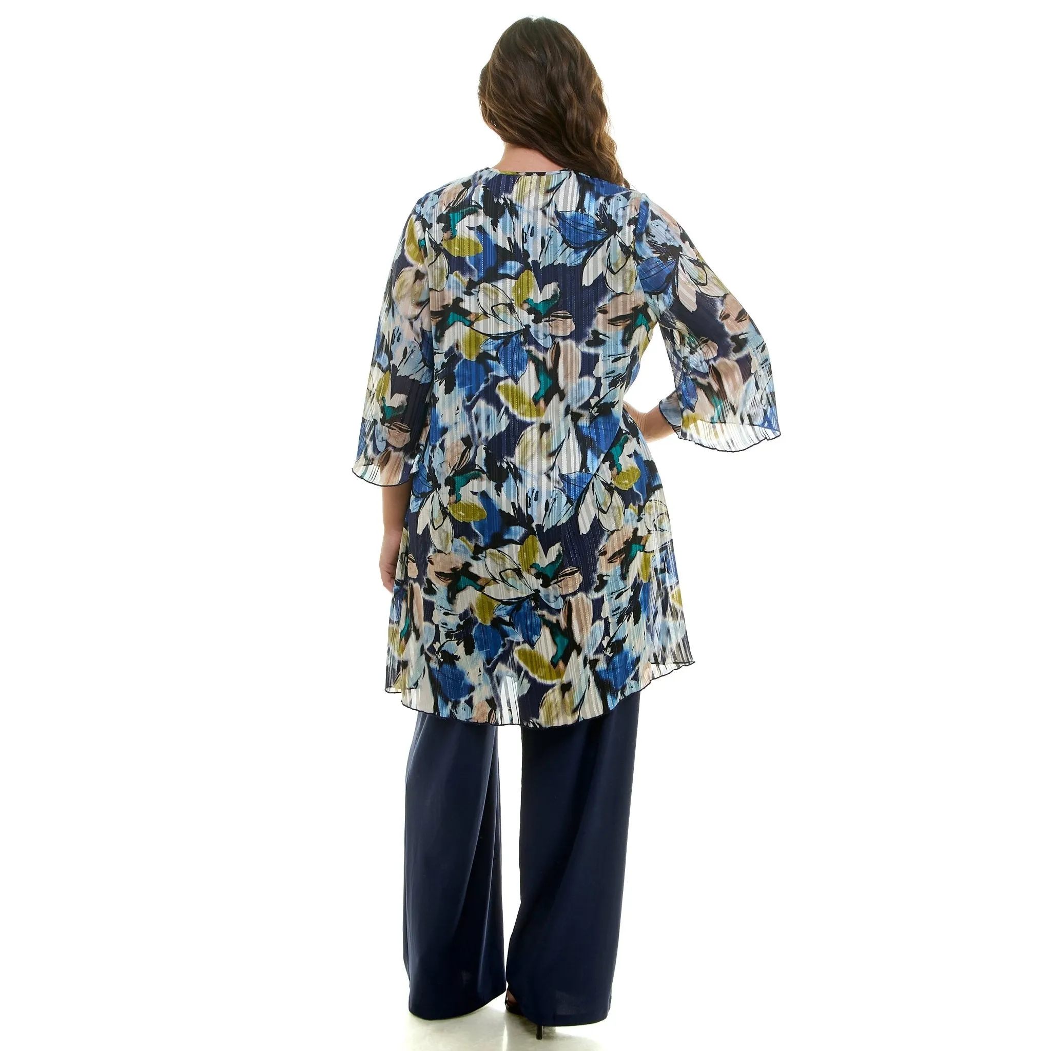 Navy Pantset With Necklace - Plus sold by Dress Barn product image thumbnail 2