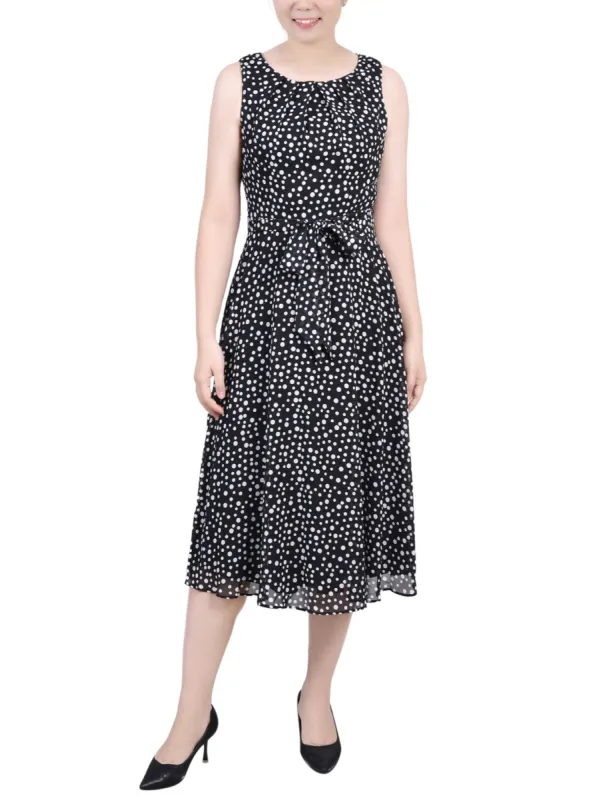 Sleeveless Chiffon Belted Dress - Petite sold by Dress Barn