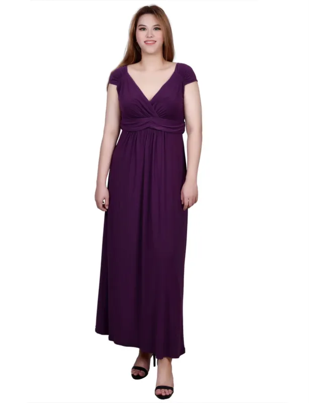 Ruched Empire-Waist Maxi Dress sold by Dress Barn