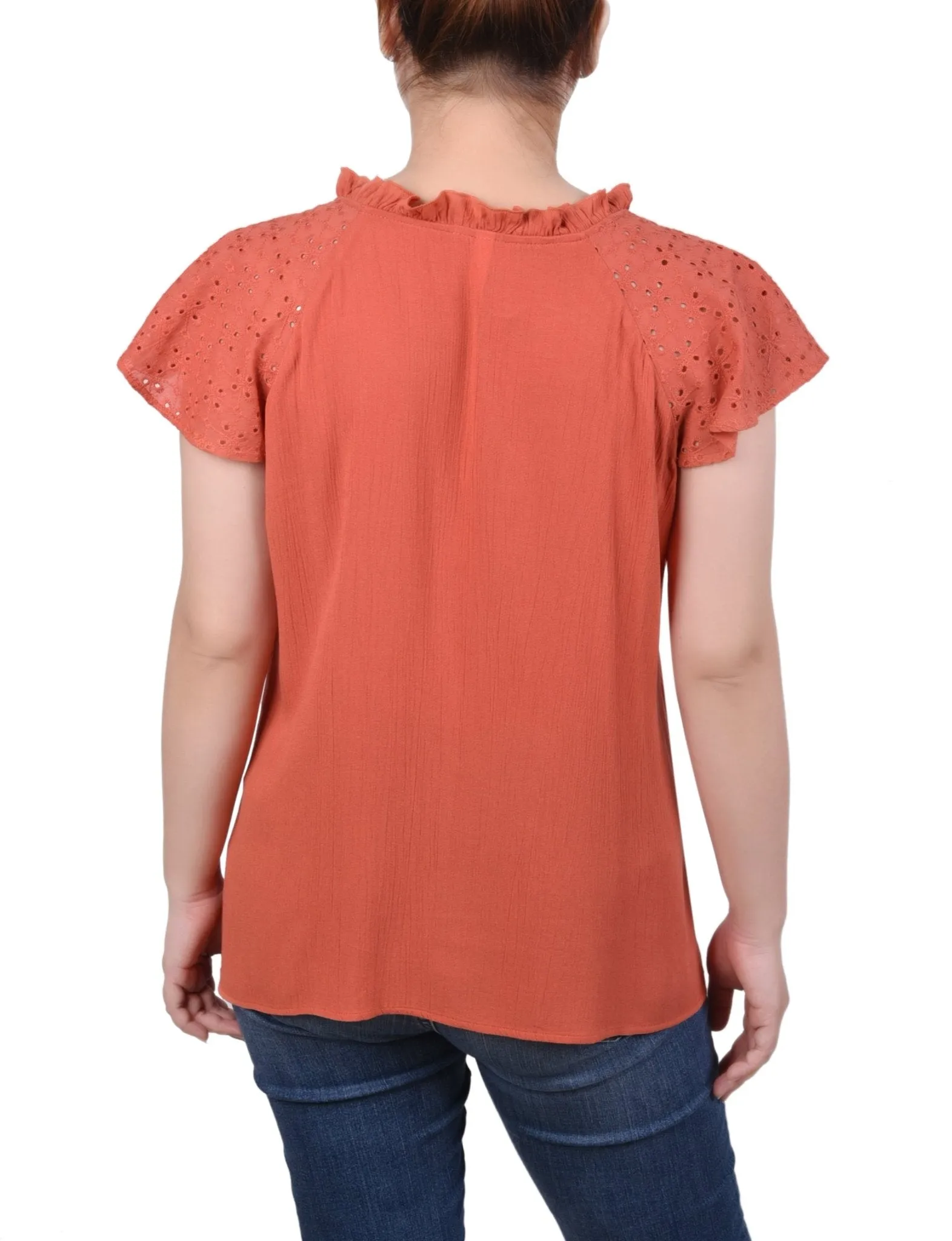 Eyelet Sleeve Blouse - Petite sold by Dress Barn product image thumbnail 3