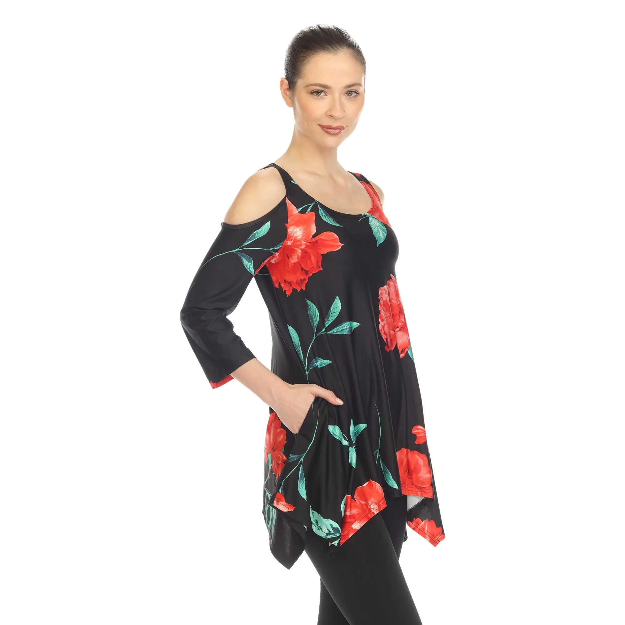Floral Printed Cold Shoulder Tunic sold by Dress Barn product image thumbnail 2