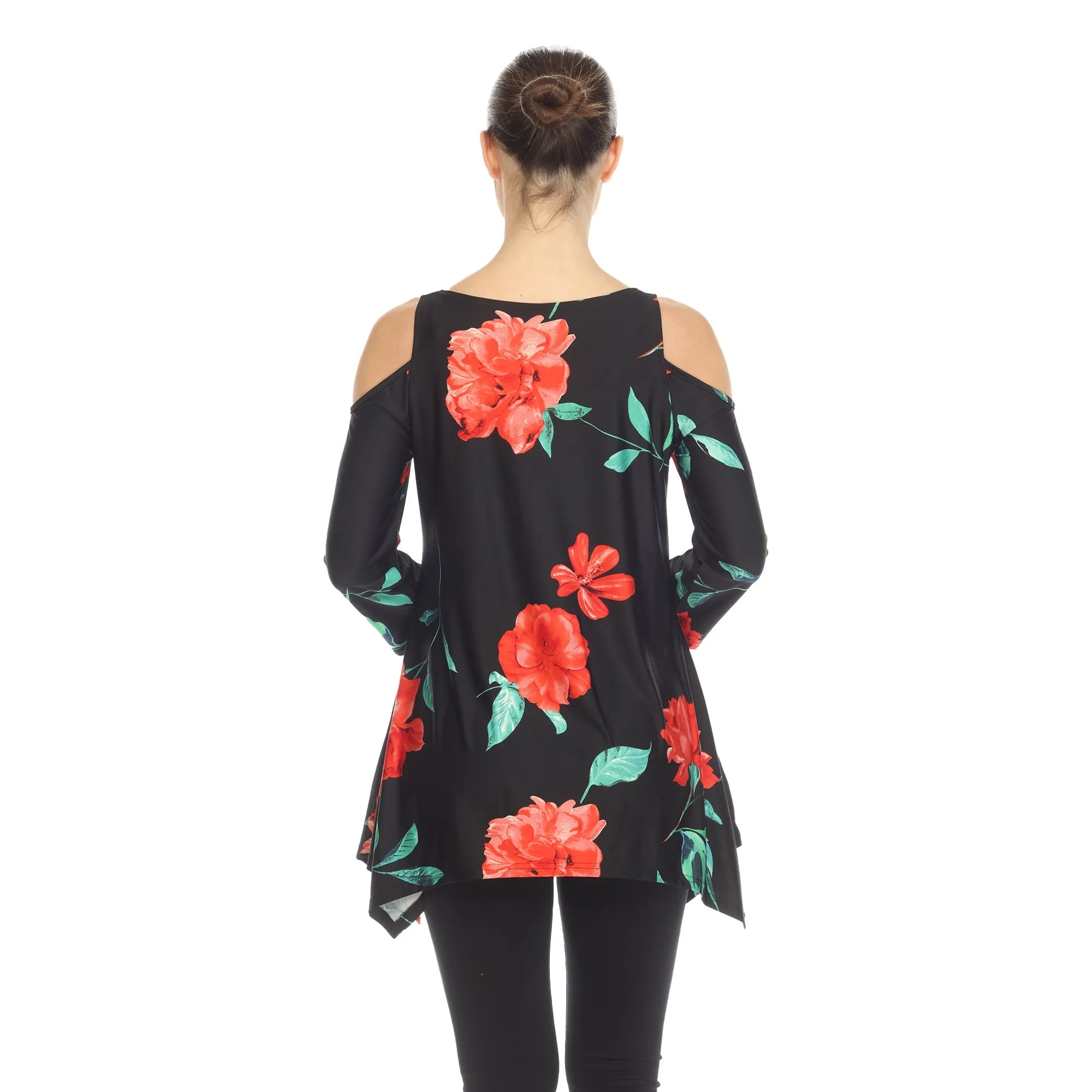 Floral Printed Cold Shoulder Tunic sold by Dress Barn product image thumbnail 3