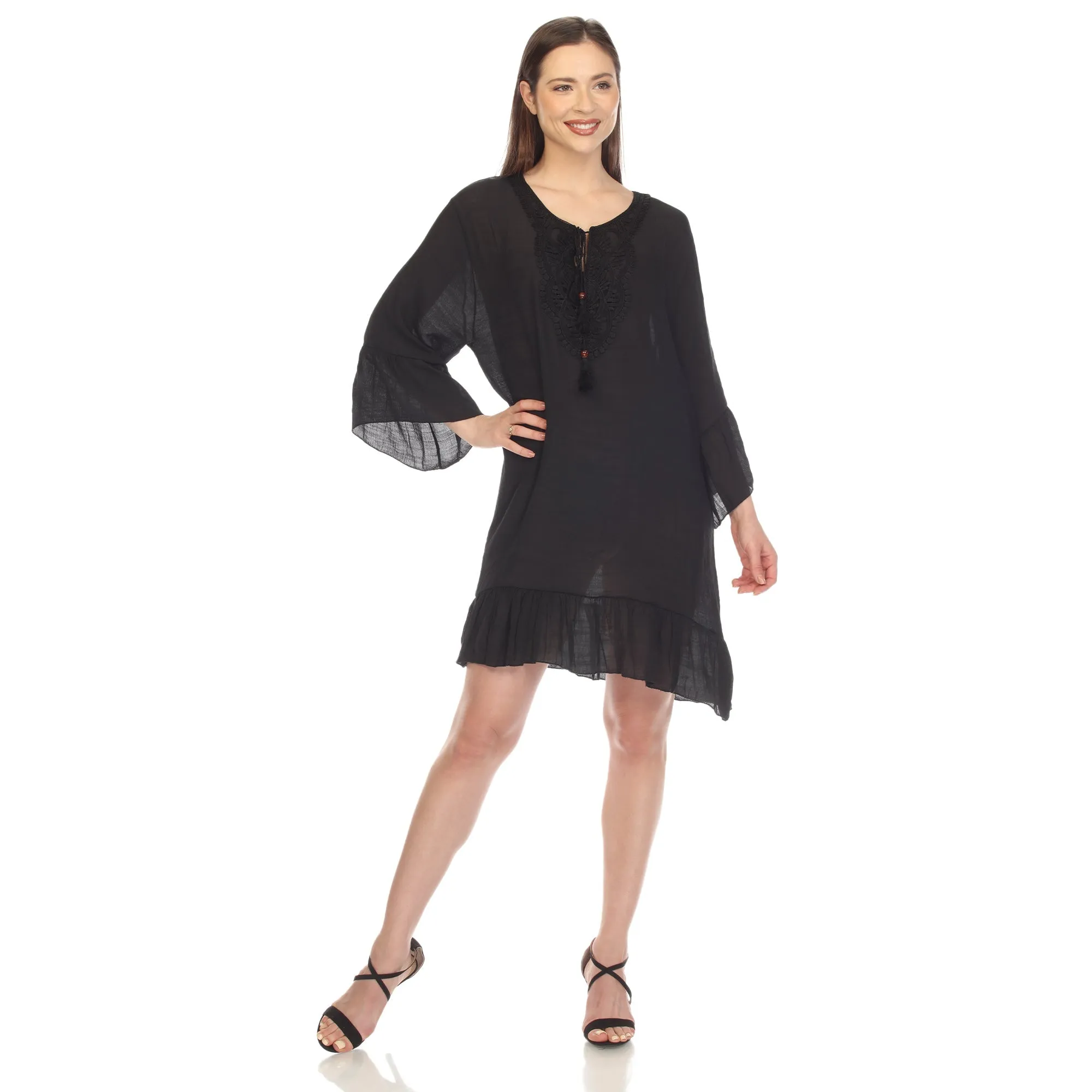 Sheer Crochet Knee Length Cover Up Dress sold by Dress Barn product image thumbnail 5