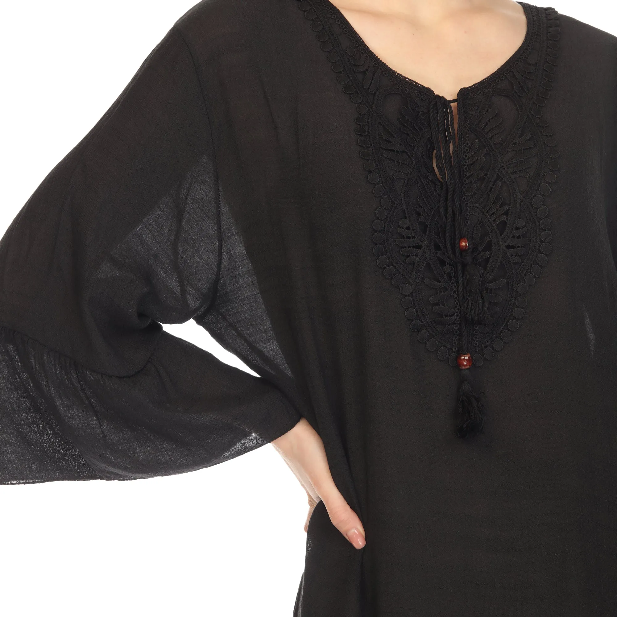 Sheer Crochet Knee Length Cover Up Dress sold by Dress Barn product image thumbnail 4