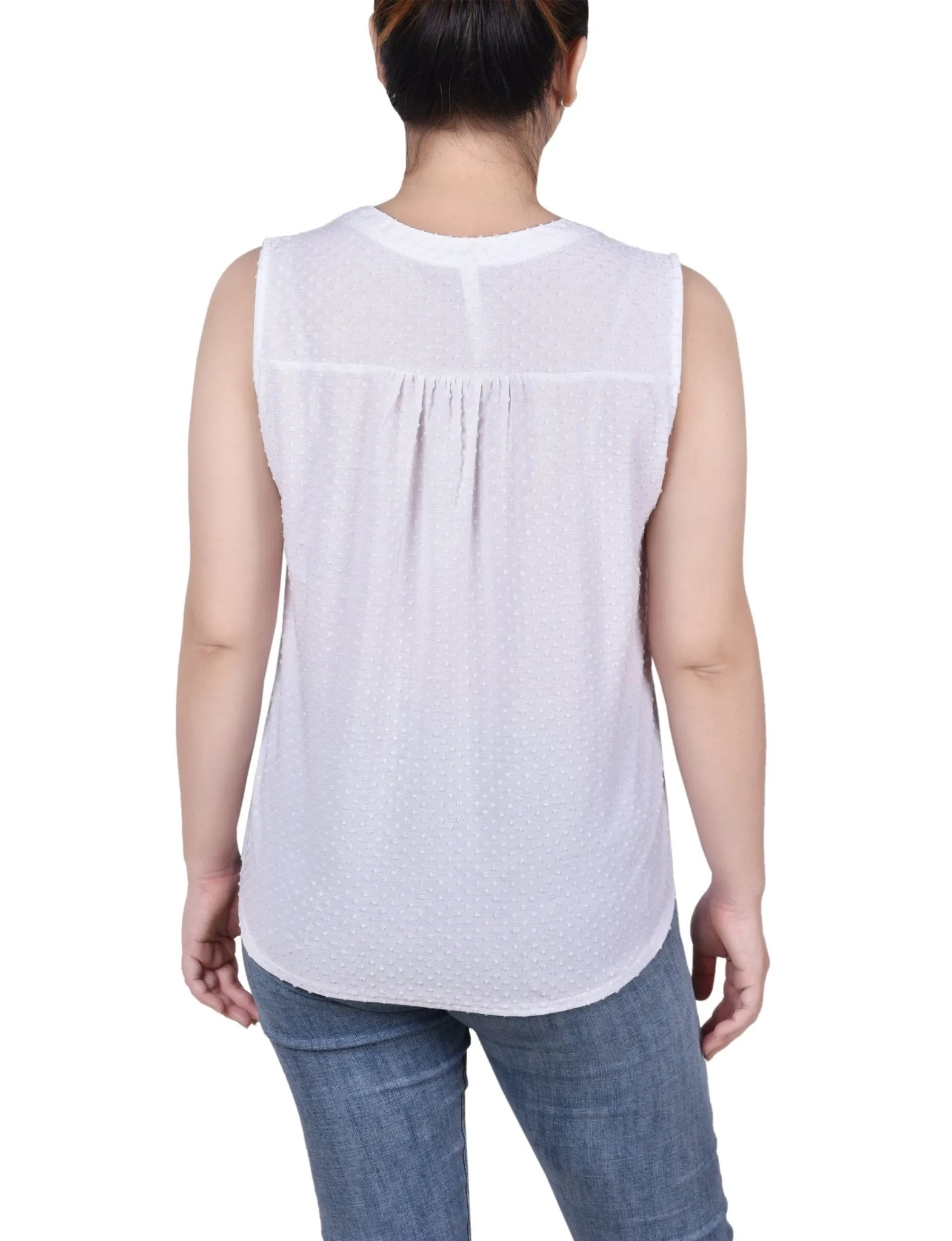 Sleeveless Swiss Dot Top - Petite sold by Dress Barn product image thumbnail 3