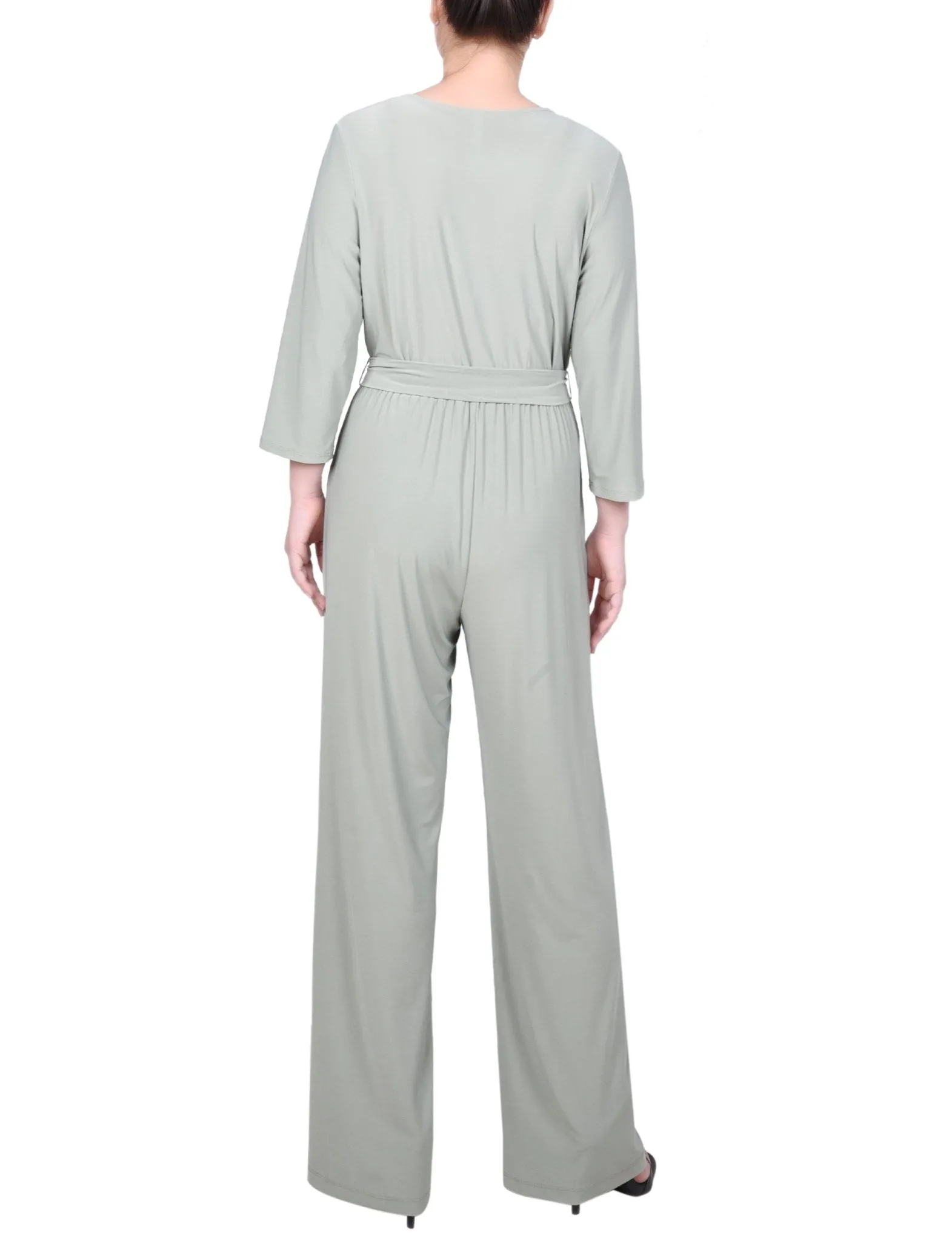 3/4 Length Sleeve Belted Jumpsuit - Petite sold by Dress Barn product image thumbnail 4