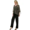 Novelty Trim Cold Shoulder Poncho Pant Set sold by Dress Barn