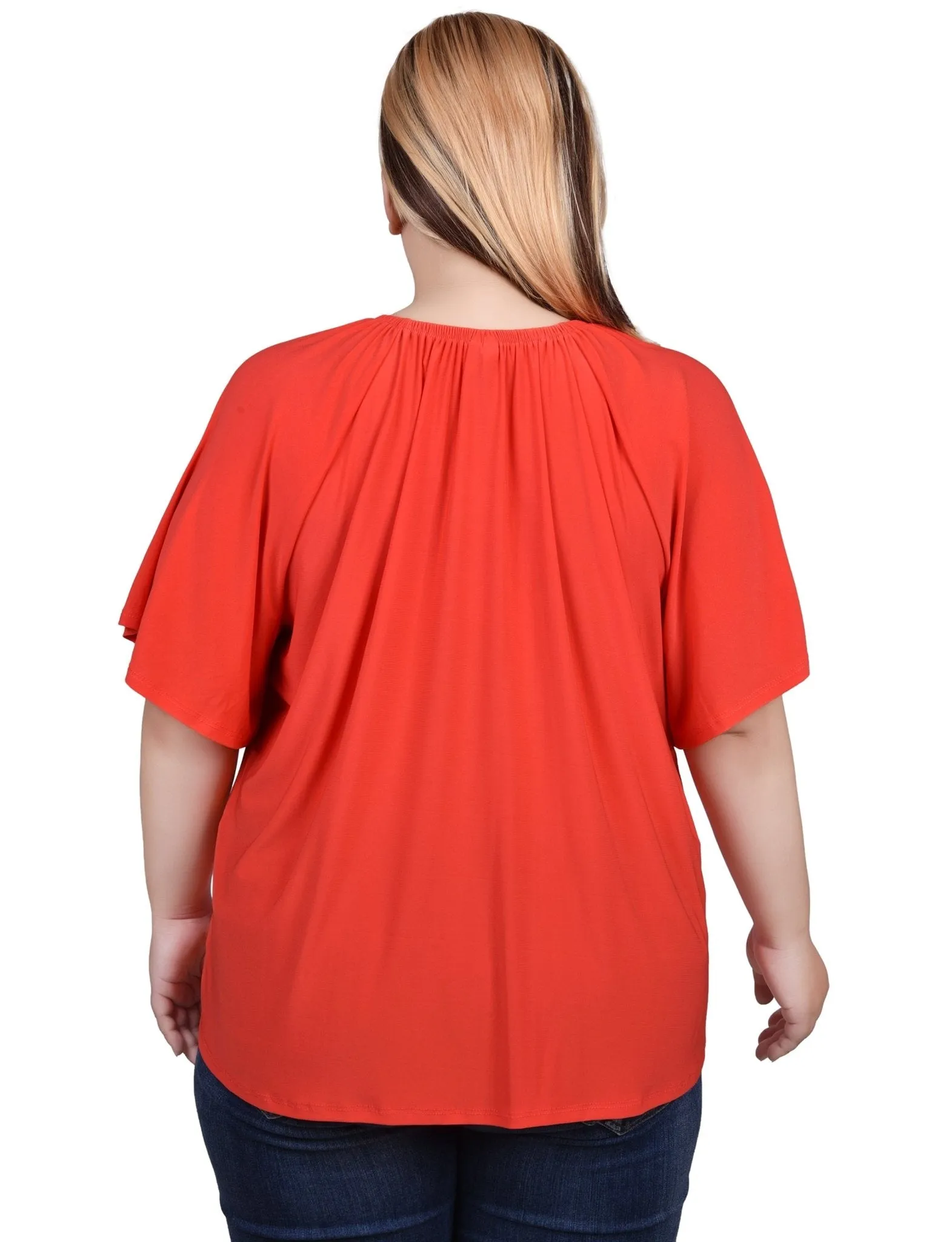Raglan Sleeve Top With Chain Details - Plus sold by Dress Barn product image thumbnail 4