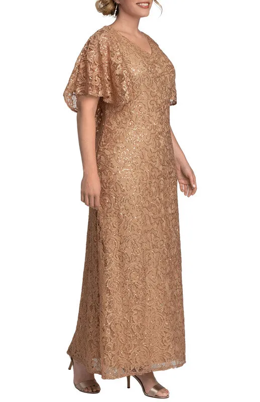 Celestial Cape Sleeve Gown - Plus sold by Dress Barn product image thumbnail 4