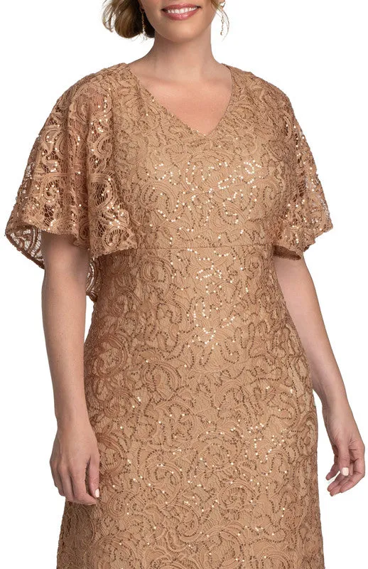 Celestial Cape Sleeve Gown - Plus sold by Dress Barn product image thumbnail 3