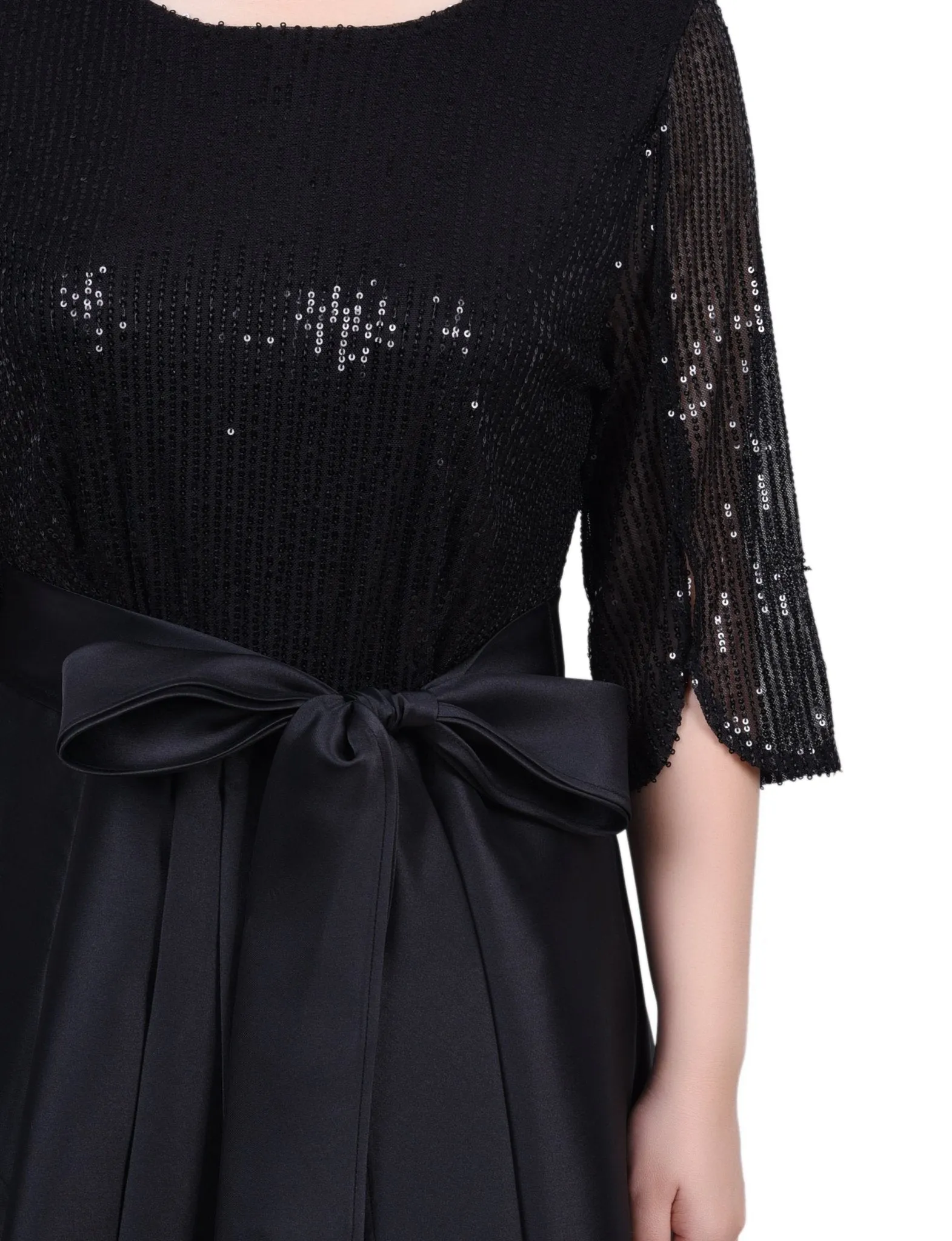 Sequin and Jacquard Holiday Dress - Petite sold by Dress Barn product image thumbnail 3