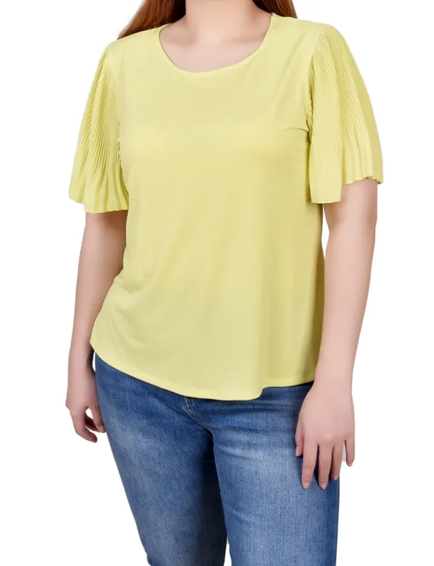 Pleated-Sleeve Top sold by Dress Barn