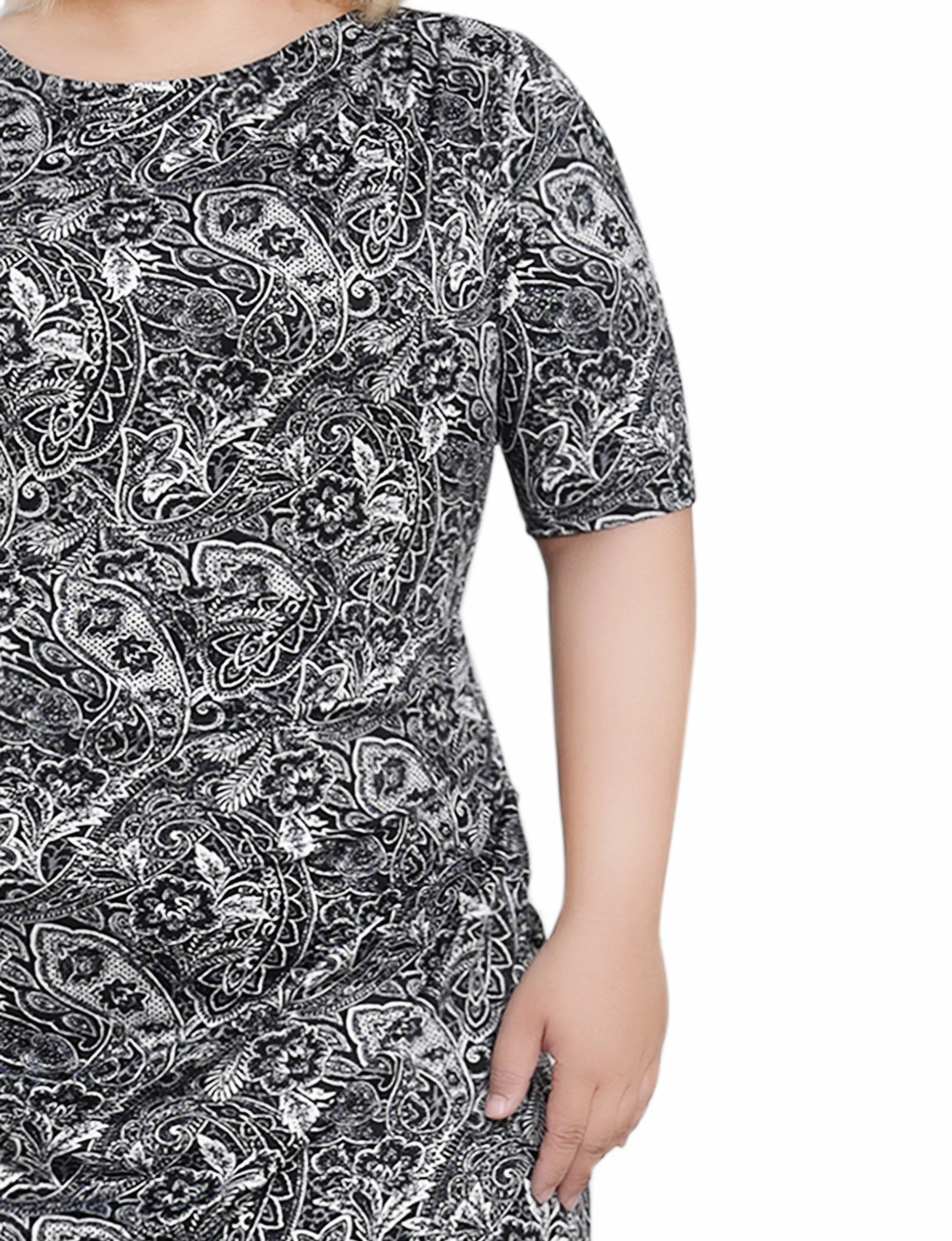 Verbena Short Sleeve Faux Wrap Dress - Plus sold by Dress Barn product image thumbnail 4