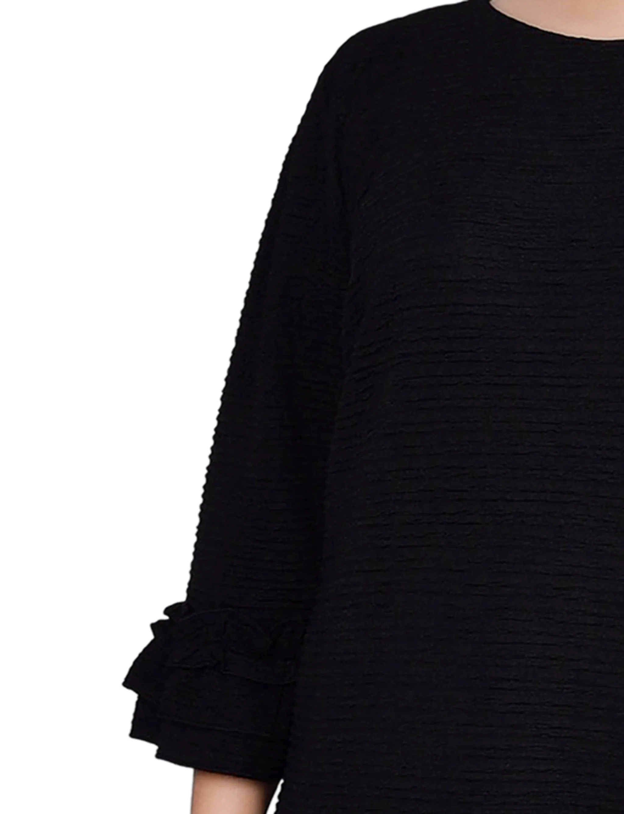 Black 3/4 Sleeve Textured Knit Dress - Plus sold by Dress Barn product image thumbnail 4