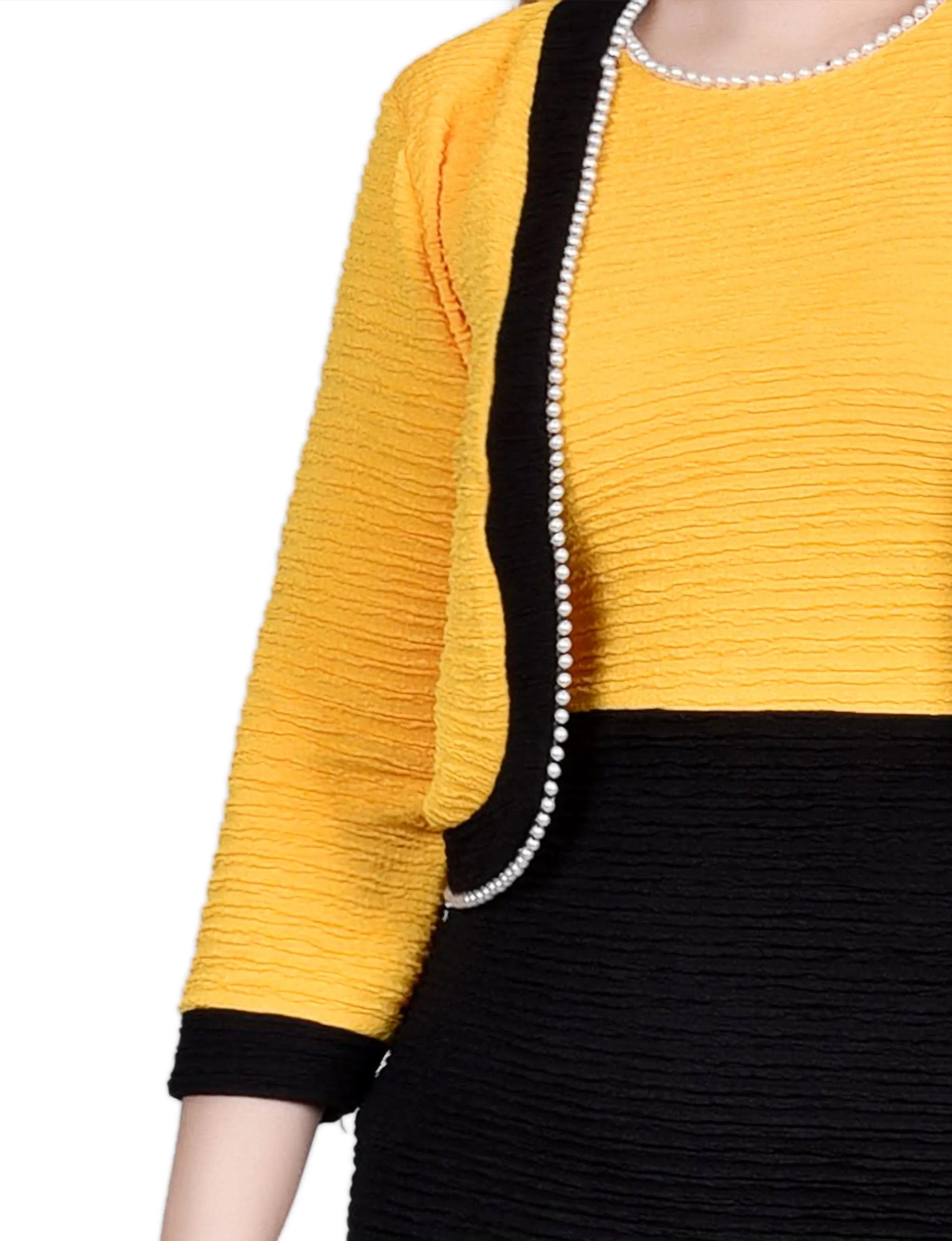 Black Lemon 3/4 Sleeve Textured Knit 2 Piece Dress Set - Petite sold by Dress Barn product image thumbnail 4