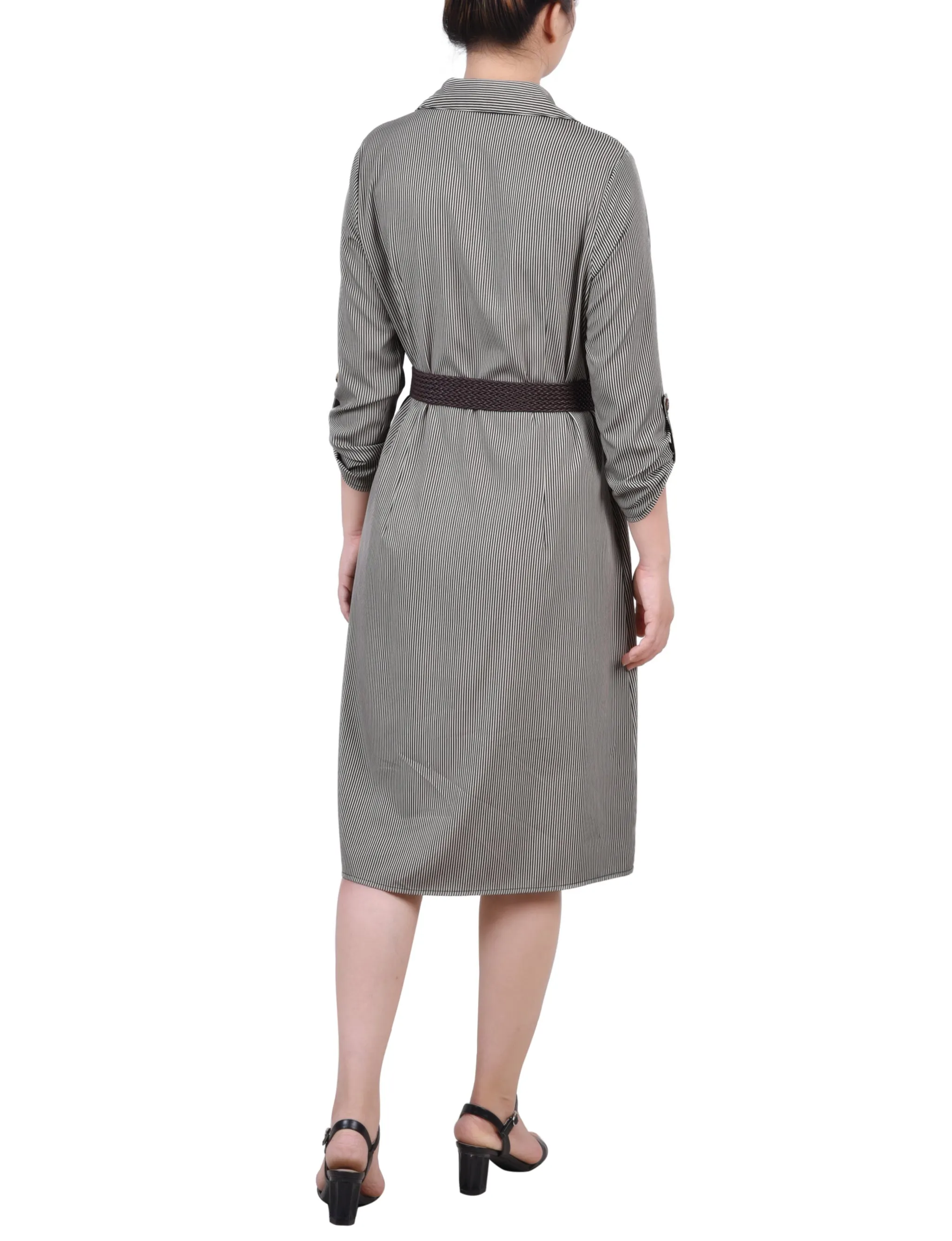 Dynamic Torterella 3/4 Roll Tab Sleeve Shirtdress - Petite sold by Dress Barn product image thumbnail 3