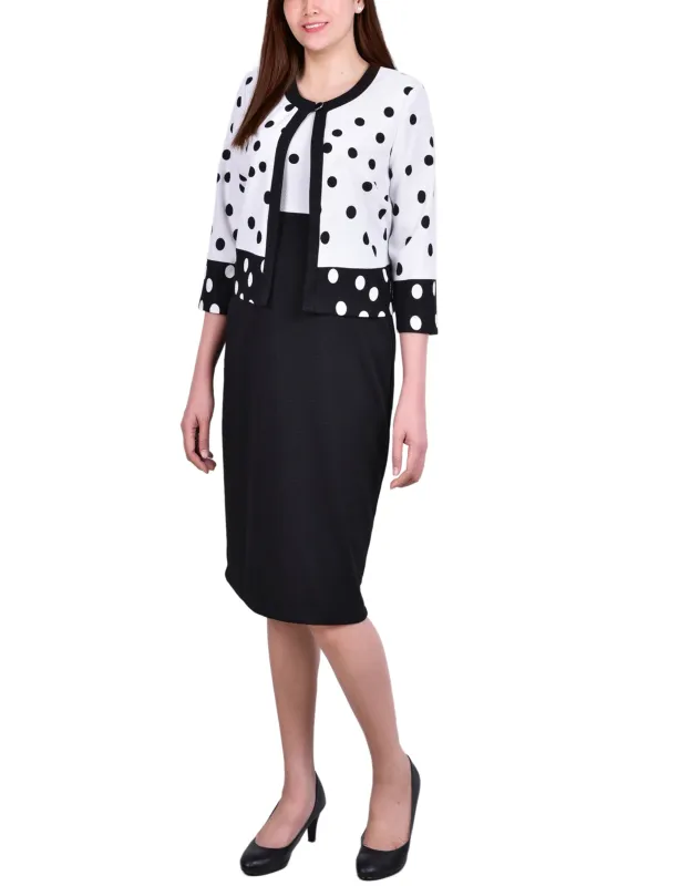 Katlyn Dotted Colorblocked Dress Set sold by Dress Barn