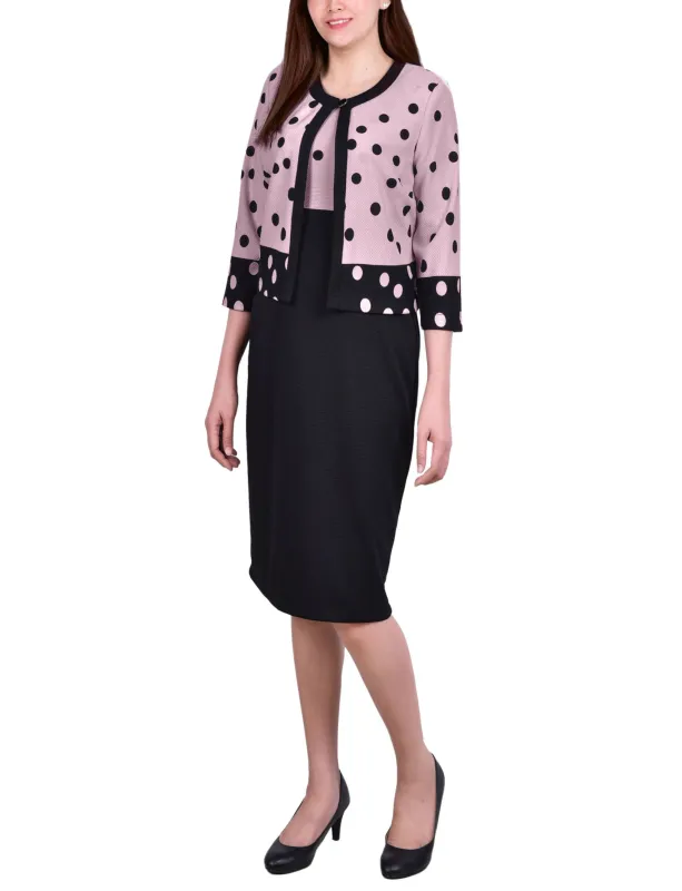 Katiya Dotted Colorblocked Dress Set sold by Dress Barn