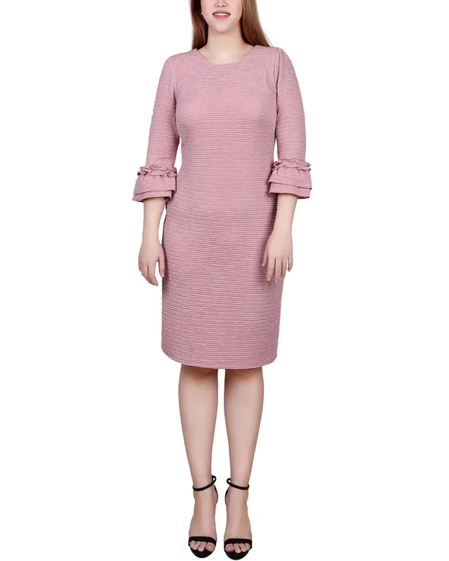 Blush 3/4 Sleeve Textured Knit Dress sold by Dress Barn