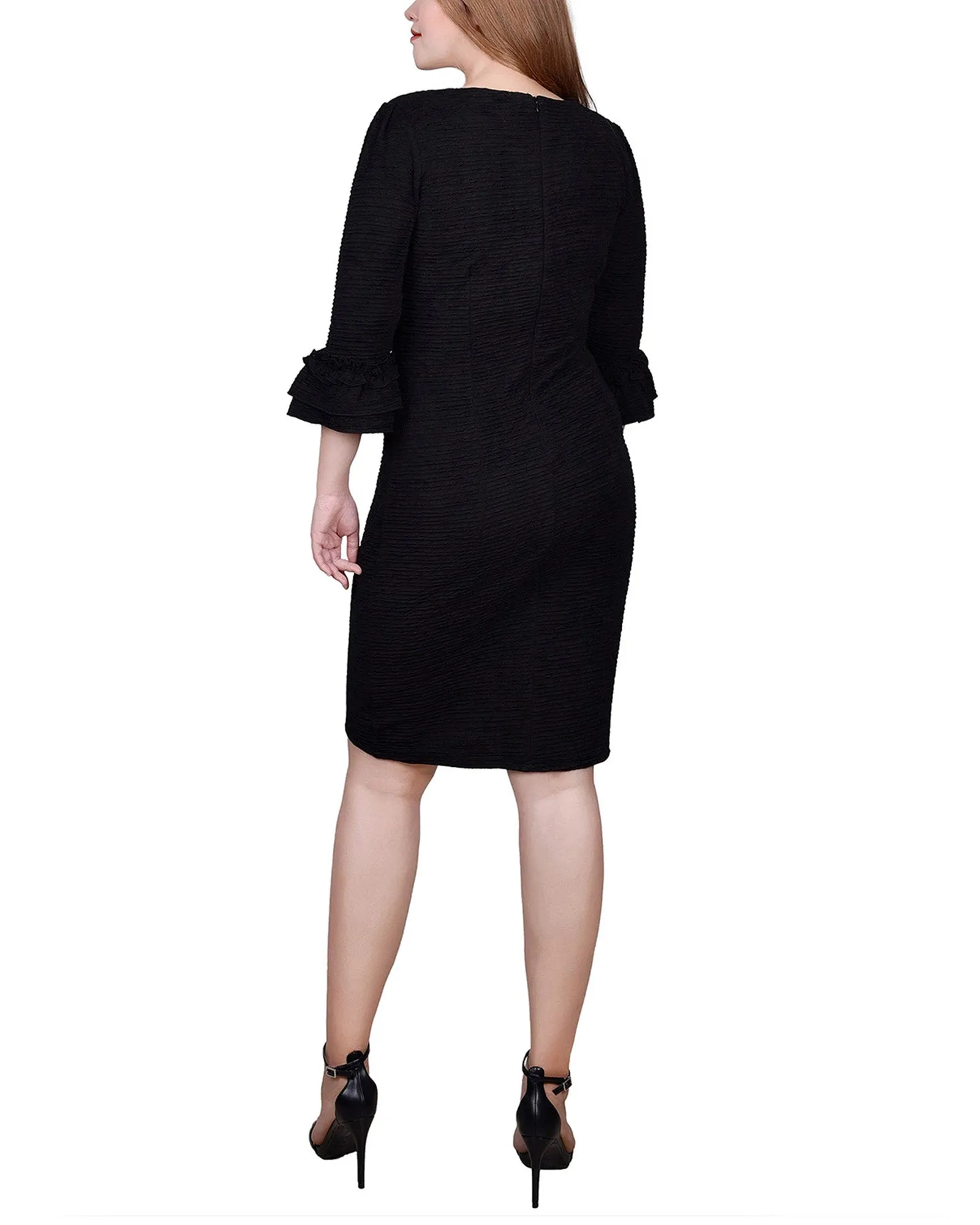 Black 3/4 Sleeve Textured Knit Dress sold by Dress Barn product image thumbnail 3
