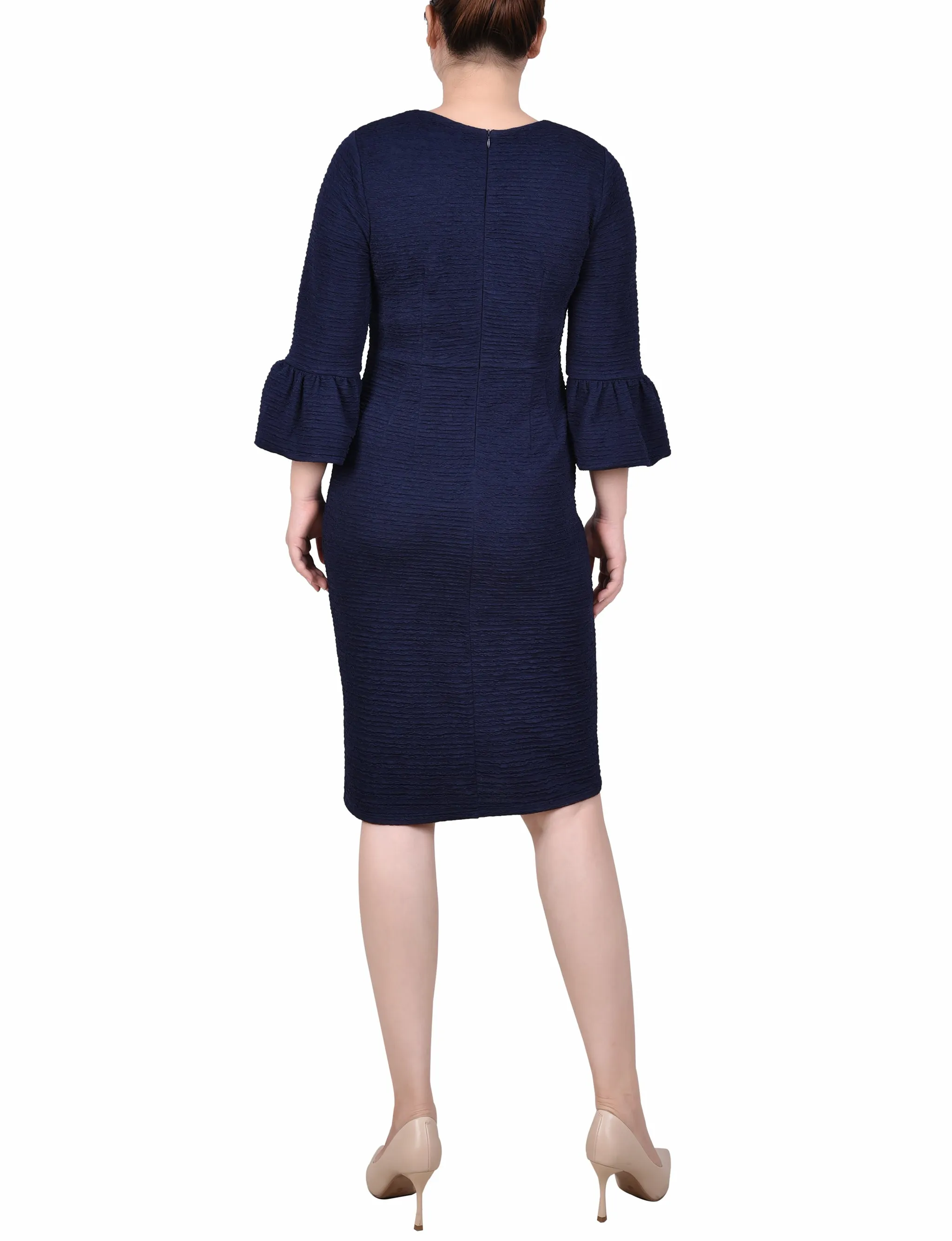 Navy 3/4 Length Pearl Detail Dress sold by Dress Barn product image thumbnail 3