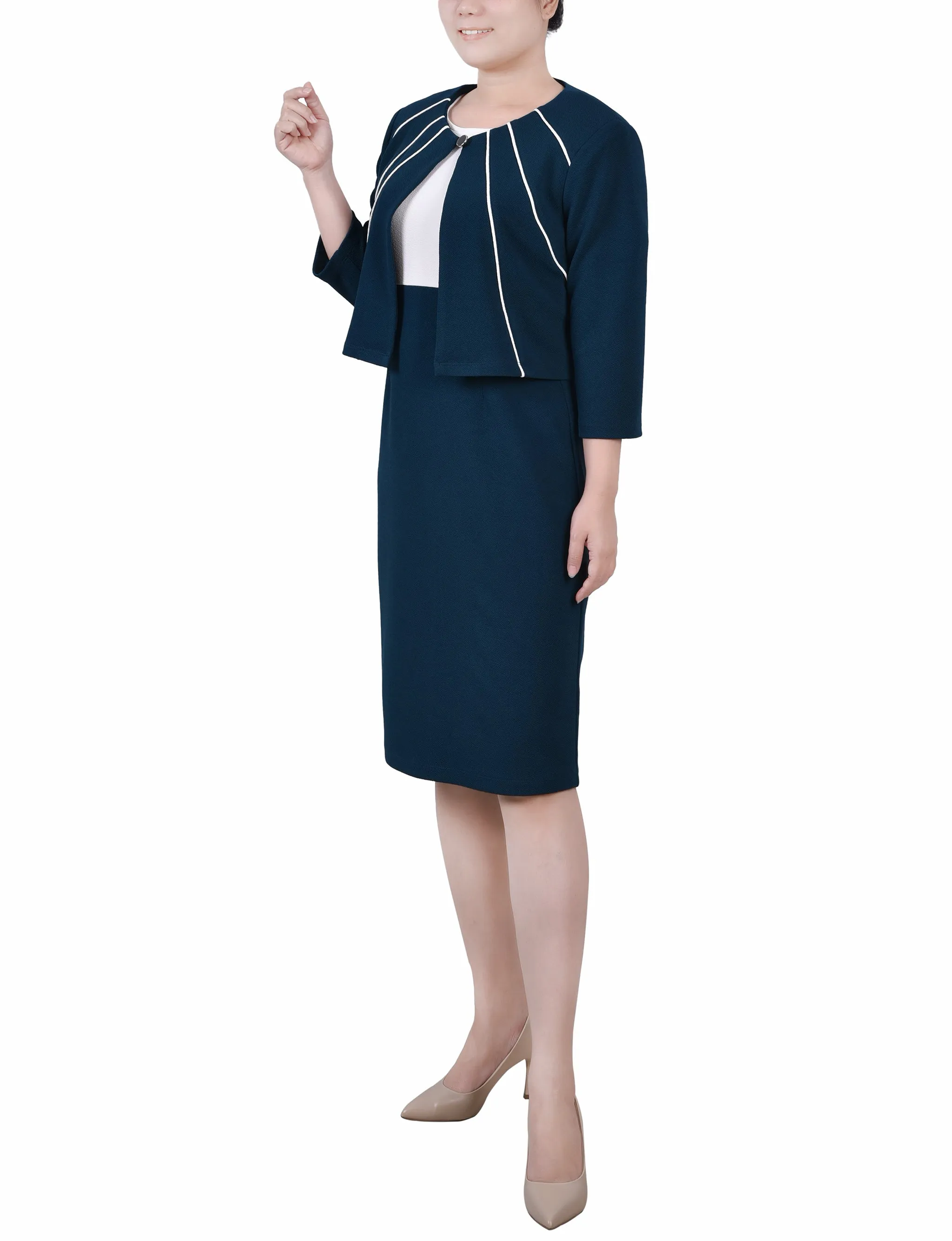 Mallard 2 Piece Colorblocked Dress Set sold by Dress Barn product image thumbnail 2