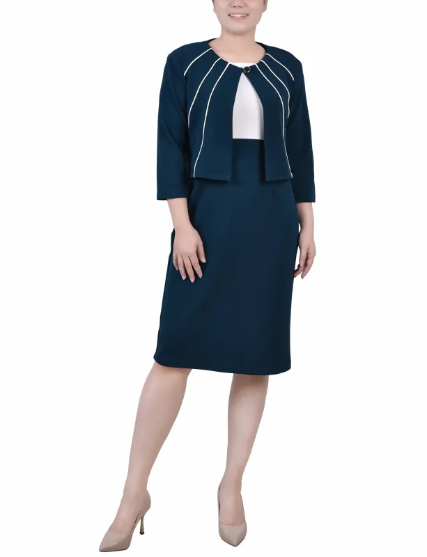 Mallard 2 Piece Colorblocked Dress Set made by Dress Barn