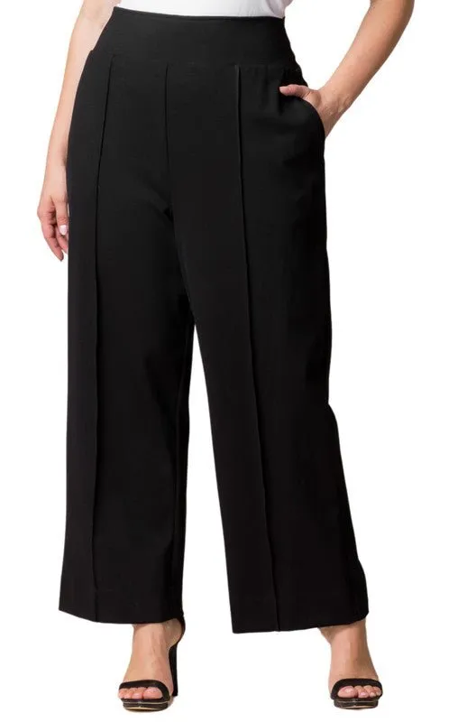 Polished Ponte Wide Leg Pants - Plus made by Dress Barn