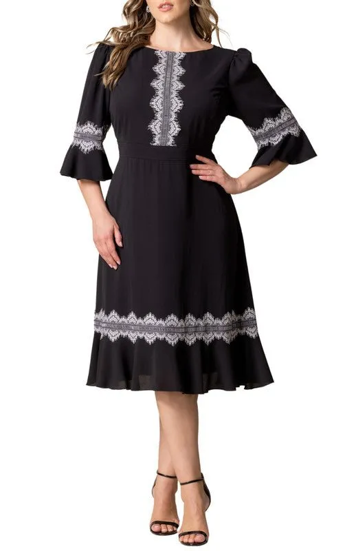 Villa Lace Trim Cocktail Dress - Plus sold by Dress Barn