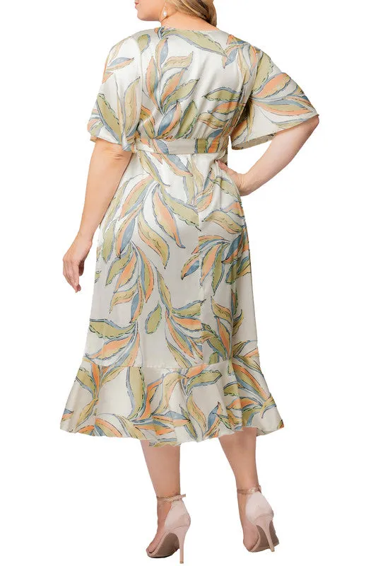 Artful Leaves Chloe Wrap Dress - Plus sold by Dress Barn product image thumbnail 2