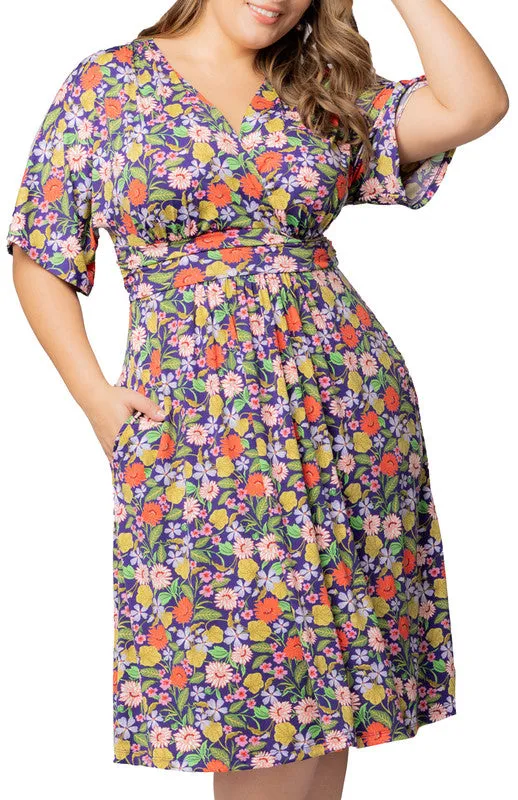 Vibrant Garden Print Gia Midi Dress - Plus sold by Dress Barn product image thumbnail 3