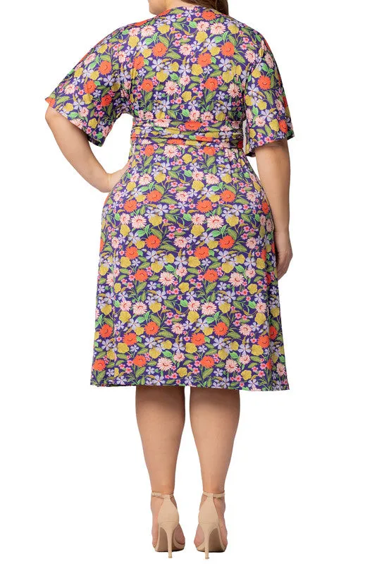 Vibrant Garden Print Gia Midi Dress - Plus sold by Dress Barn product image thumbnail 2