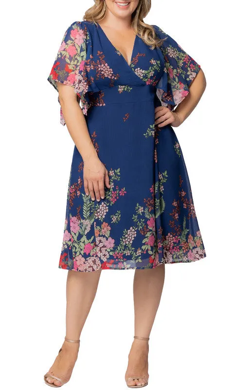 Twilight Garden Border Breezy Border Print Cocktail Dress - Plus made by Dress Barn