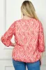 3/4 Button Cuff Sleeve 3 Button V-Neck Smock Shoulder Popover Lined Bubble Blouse - Plus sold by Dress Barn