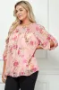 3/4 Knot Sleeve Front & Back Yoke Lined Blouse - Plus sold by Dress Barn