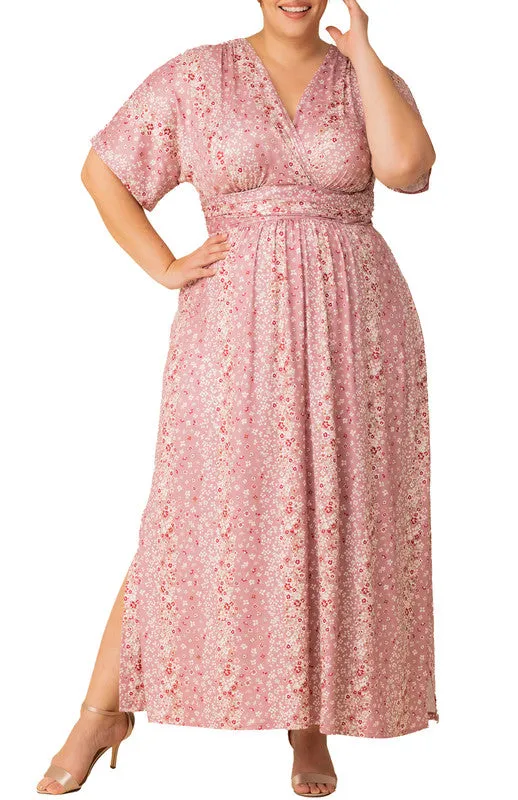 Pink Ditsy Floral Vienna Maxi Dress - Plus sold by Dress Barn