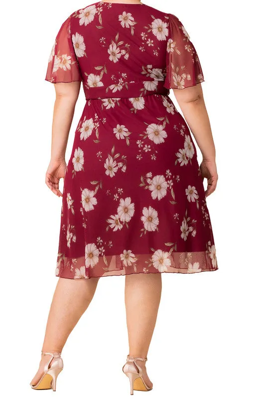 Margot Mesh Cocktail Dress, Floral - Plus sold by Dress Barn product image thumbnail 2