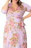Lilac Floral Signature Wrap Dress - Plus sold by Dress Barn