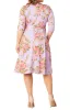 Lilac Floral Signature Wrap Dress - Plus sold by Dress Barn